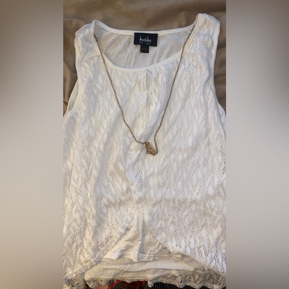 by & by Gold Pendant Necklace Shirt